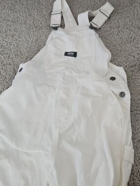 Vans White Cargo Overalls